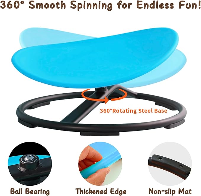 Kids Sensory Spinning Chair for Autism Ages 3+, Sit and Spin Swivel Chair for - Image 7