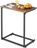 WLIVE Wide Snack Side Table, C Shaped End Table by WLIVE