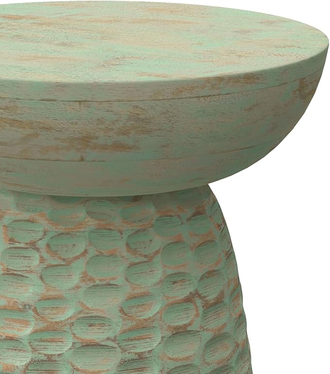 SIMPLIHOME Boyd 13-inch Wide Solid Mango End Table in Green Wash, - Image 10