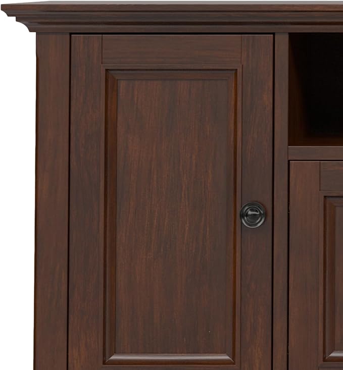 SIMPLIHOME Amherst 72-inch Wide Solid Wood TV Stand in Russet Brown, - Image 10