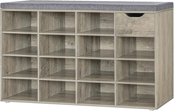 DINZI LVJ Shoe Bench, Entryway Storage Bench by DINZILVJ
