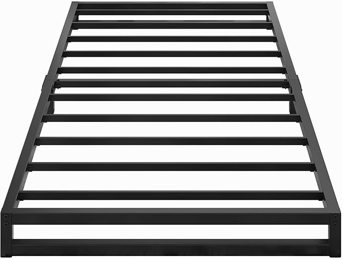 4 Inch Twin Size Bed Frames Heavy Duty Metal Twin Platform Bed Frame No Box - Image 9