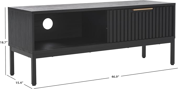 SAFAVIEH Lylia TV Stand for up to 55" Flatscreen – Black - Image 3