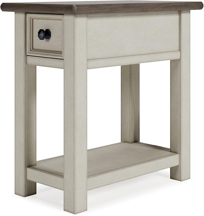 Signature Design by Ashley Bolanburg Farmhouse Chair Side End Table, Light - Image 9