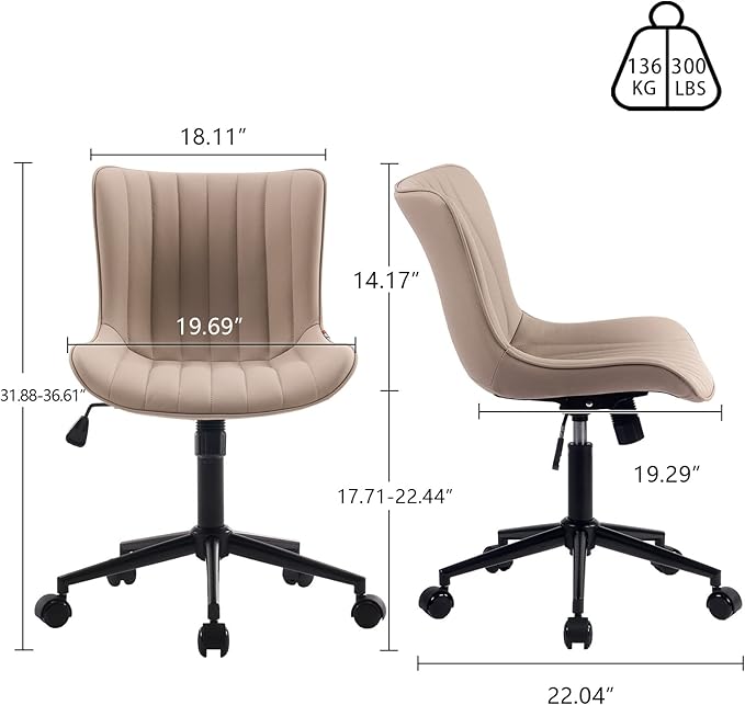 YOUNIKE Khaki Comfy Home Office Desk Chair - Image 2