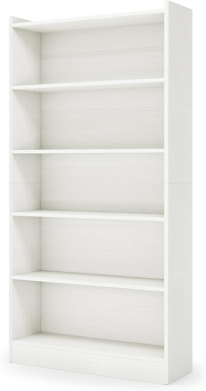 Tribesigns 72-inch Tall Bookcase, Modern 6-Tier White Library Bookshelf - Image 9