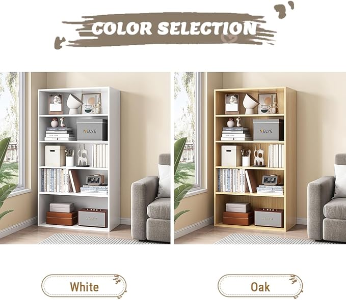 Basic Open Shelf Bookcase - Image 4