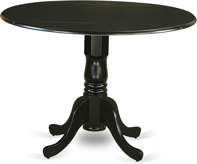 East West Furniture DLAS3-BLK-09 3 Piece Dining Table Set consists A Wood Table - Image 3