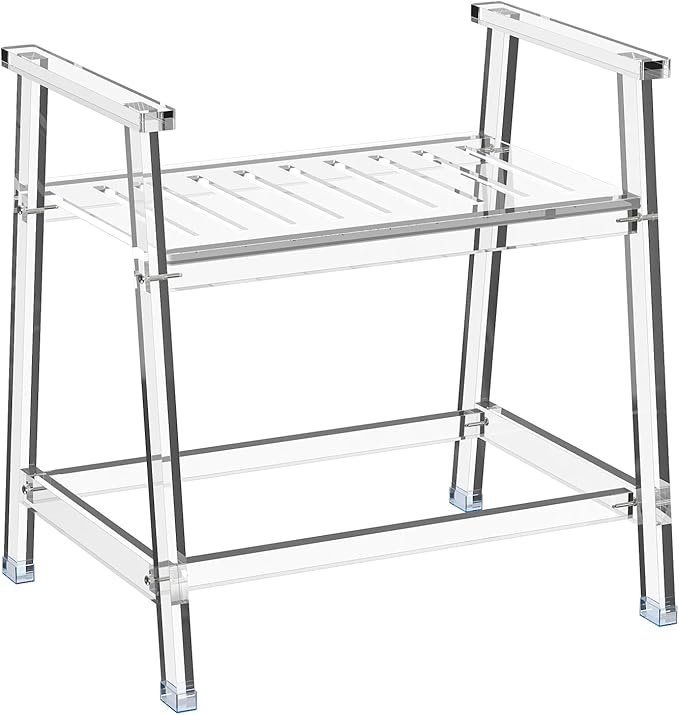 Acrylic Shower Chair with Arms by GOIOOIA