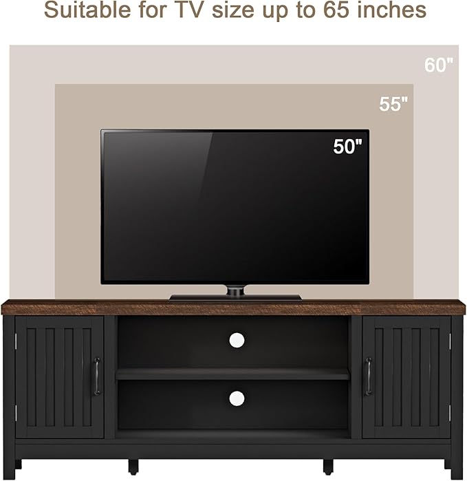ChooChoo Farmhouse TV Stand for Televisions up to 65 inches, Entertainment - Image 4