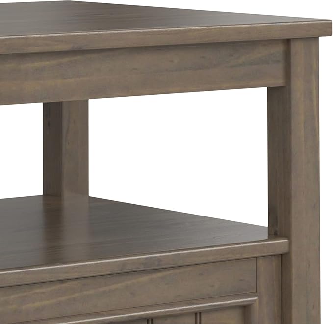 SIMPLIHOME Lev SOLID WOOD 20 Inch Wide Rectangle Transitional End Table - Image 6