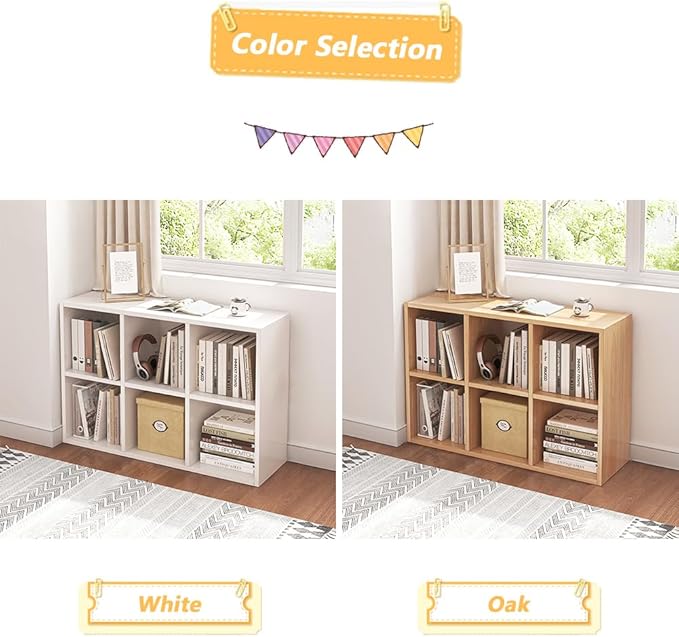 6 Cube Organizer Bookcase - Image 5
