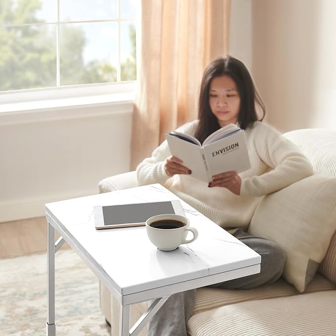 C-Shaped End Table, Small Sofa Table - Image 5