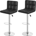 BestOffice Bar Stools Set of 2, Adjustable PU Leather Swivel Barstools by BestOffice