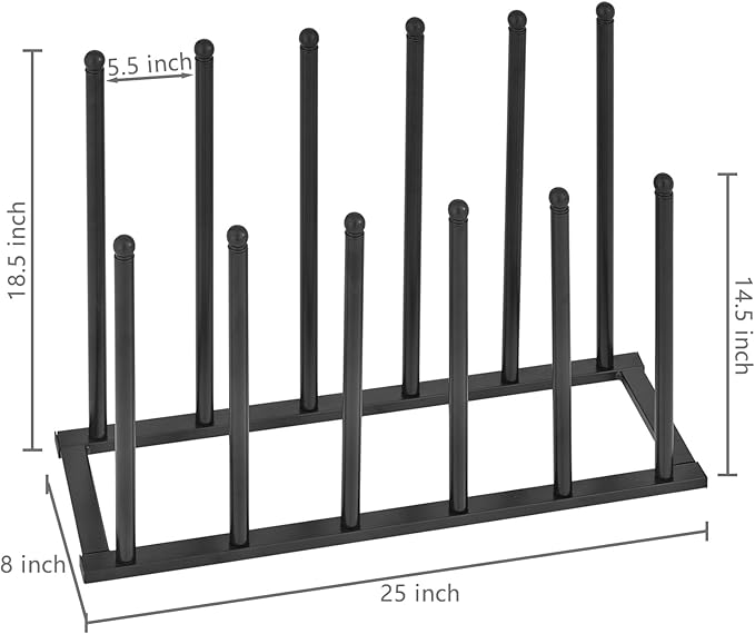 MyGift Modern Black Metal Boot Rack - Image 5