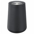 10 L/2.6 Gallon, Matte Black Bathroom Trash Can, Metal Garbage Can by LEASYLIFE