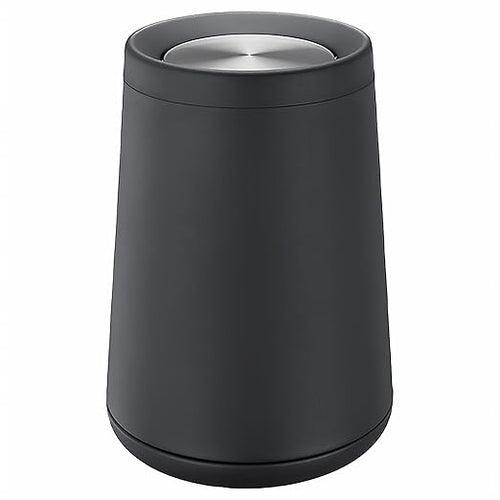 10 L/2.6 Gallon, Matte Black Bathroom Trash Can, Metal Garbage Can by LEASYLIFE