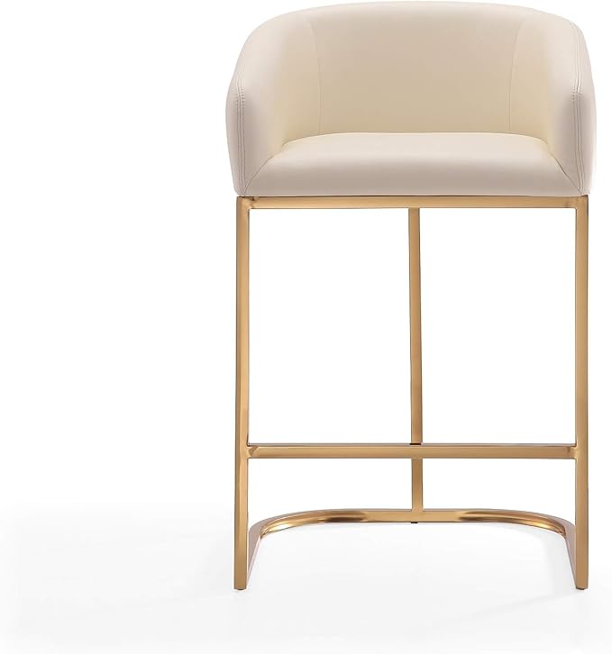Manhattan Comfort Louvre 26 Inch Mid Century Modern Counter Height Bar Stools - Image 7