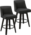 Counter Height Swivel Bar Stools Set of 2, 26 Inch Bar Stools by AMICLIBER