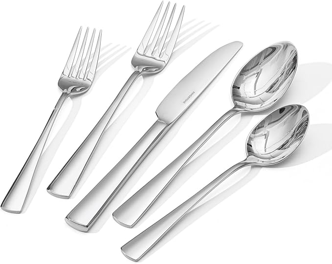 KINGSTONE 18/10 Stainless Steel Flatware, 15-Piece Forged Silverware Set by KINGSTONE