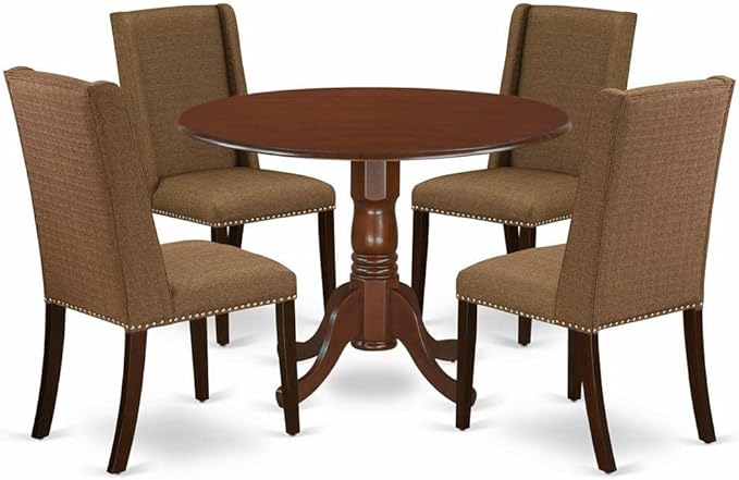 East West Furniture DLFL5-MAH-18 5 Piece Kitchen Table Set by EastWestFurniture