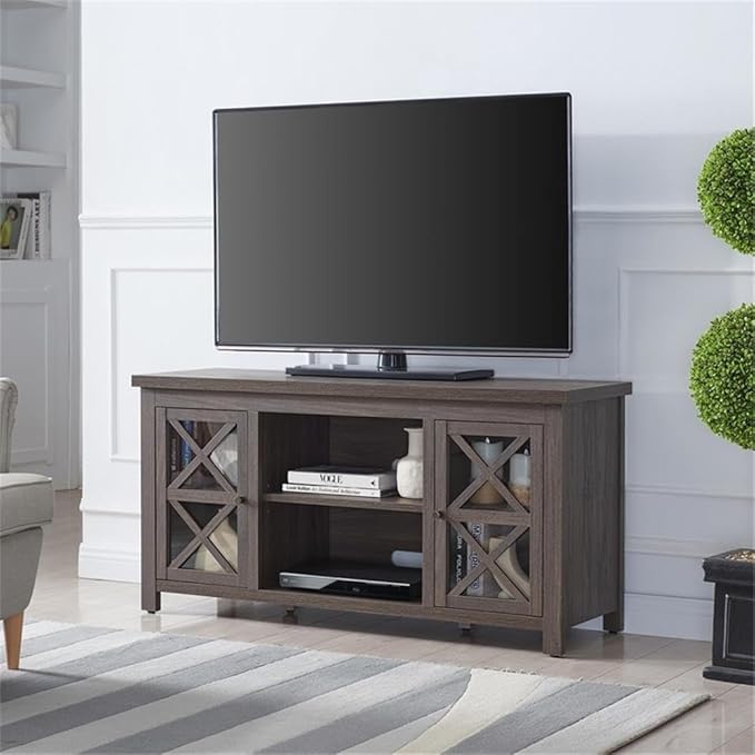 Henn&Hart Rectangular TV Stand for TV's up to 55" in Alder Brown, TV Stands for - Image 2