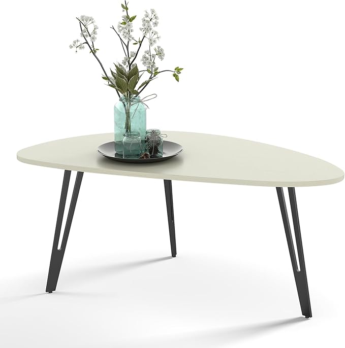 Manora Small Oval Coffee Table White, Modern Coffee Tables by manora