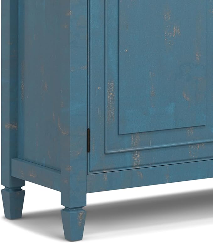 SIMPLIHOME Connaught 40-inch Wide Solid Wood Storage Cabinet in Distressed - Image 11