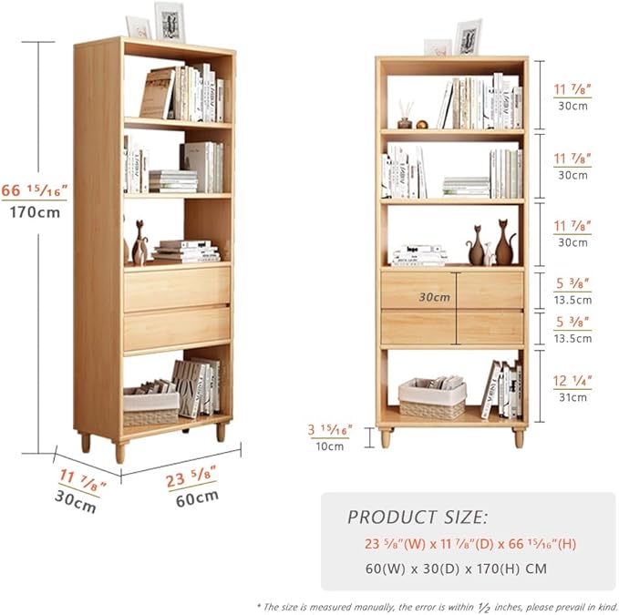IOTXY Oak Mid-Century Bookcase - Image 2