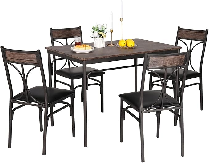 VECELO Kitchen Dining Room Table Set by VECELO