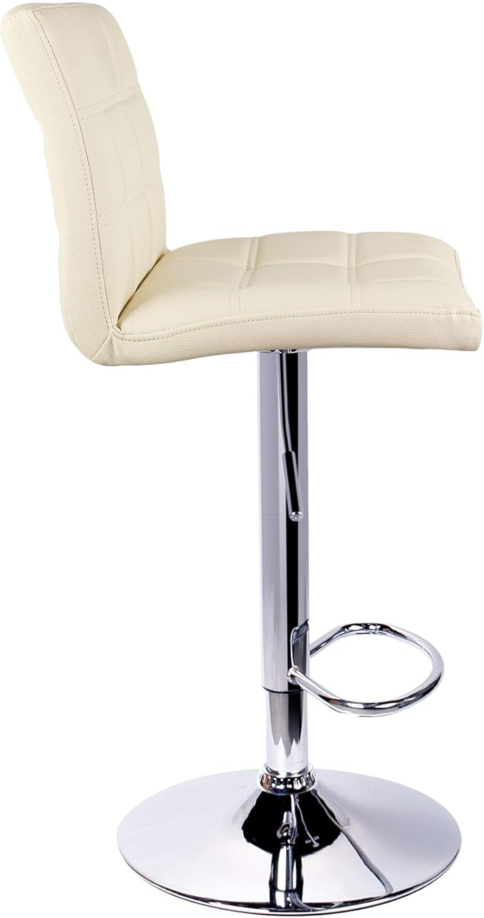 Leopard Modern Square PU Leather Adjustable Bar Stools - Image 6