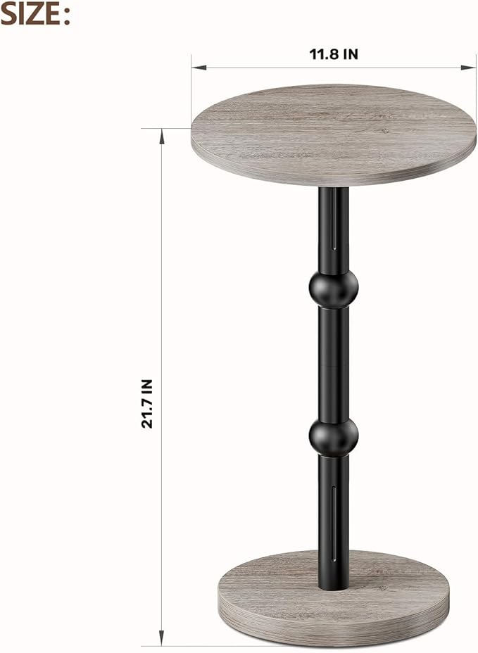Drink Table, Small Round Side Table - Image 3