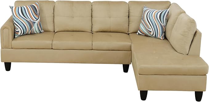 L Shaped Sectional Sofa with Ottoman, Modern Couches - Image 5