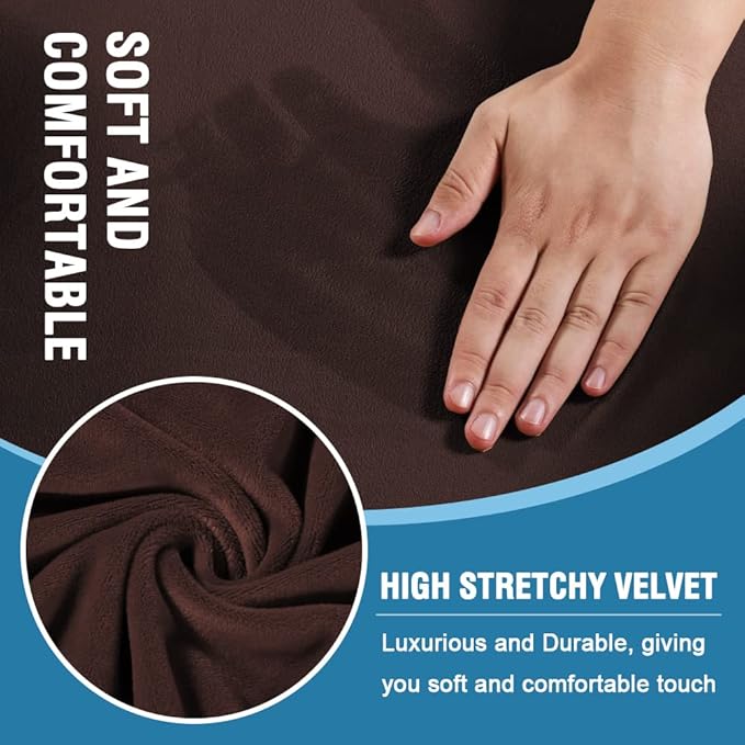 H.VERSAILTEX Sofa Cover 3 Piece T Cushion Sofa Slipcovers Thick Velvet Couch - Image 3