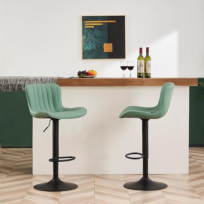 YOUNUOKE Counter Height Bar Stools Kitchen Island Barstools Set of 2 Adjustable - Image 5