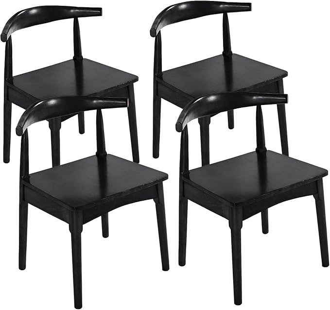DELAVIN Solid Wood Dining Chairs Set of 4, Farmhouse Style High Ladder Back - Image 8