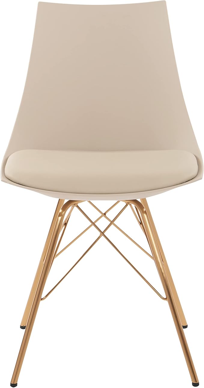 OSP Home Furnishings Oakley Mid-Century Modern Bucket Chair, Faux Leather - Image 4