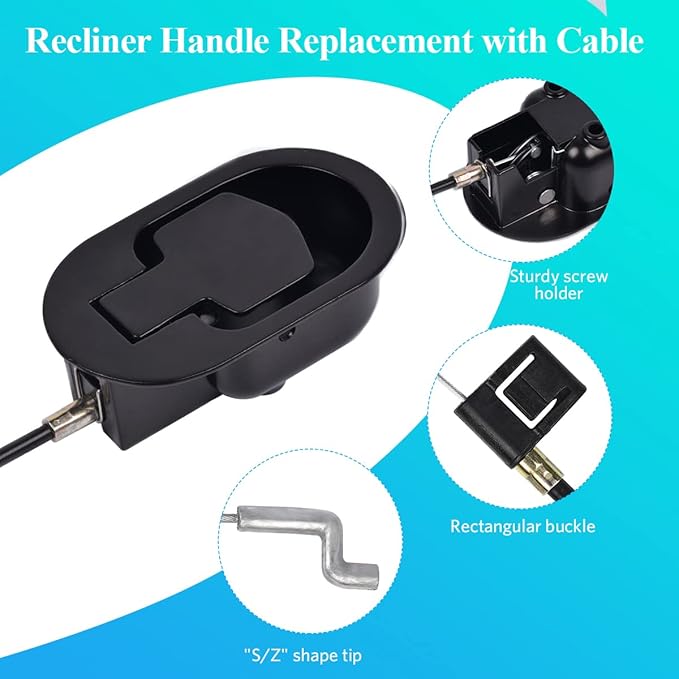 Sopito Universal All-Metal Recliner Handle Replacement, Recliner Cable Pull - Image 6