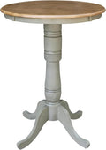 IC International Concepts 30" Round Top Pedestal Dining Table, 40.9" High by InternationalConcepts