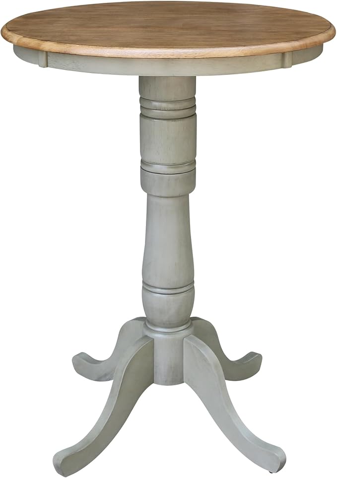 IC International Concepts 30" Round Top Pedestal Dining Table, 40.9" High by InternationalConcepts