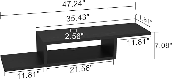 ChooChoo Floating TV Unit, Wall Mount Entertainment Center Media Console - Image 2