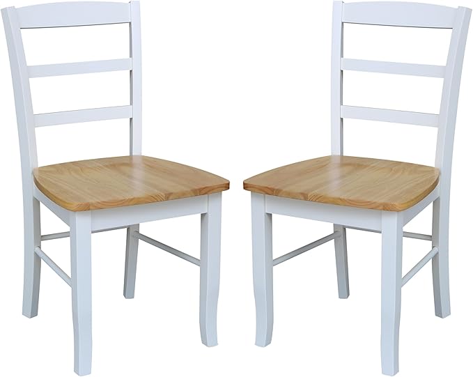Madrid Ladderback, Solid Wood Kitchen/Dining Chairs, Parawood Construction by InternationalConcepts