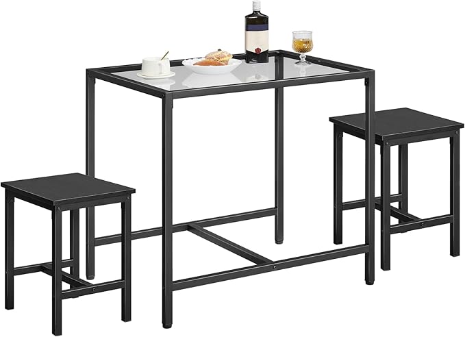 HOOBRO Mordern Dining Table Set, Glass Dining Room Table Set - Image 6