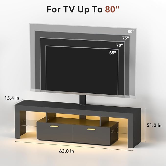 Redkey Modern TV Stand with Mount - Image 8
