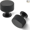 Matt Black Kitchen Cabinet Knob, 6 Pack Solid Brass Dresser Drawer Pulls by SALISENG