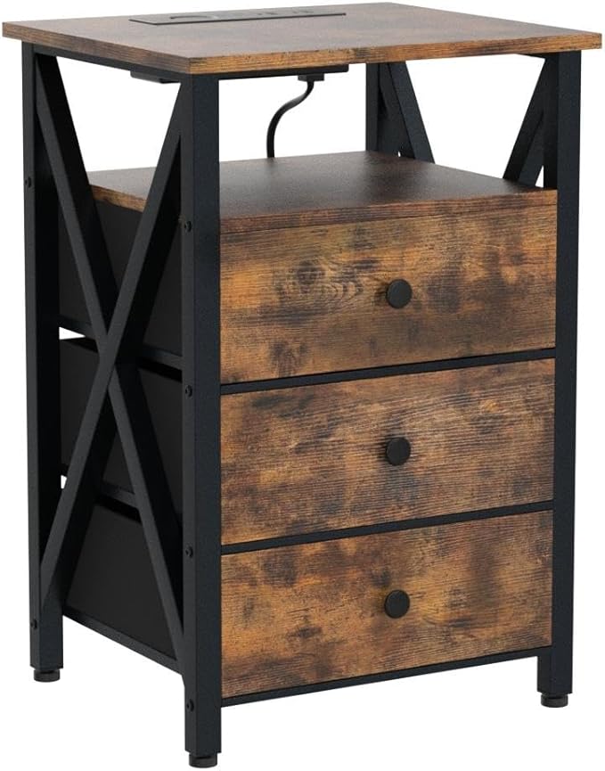 AMHANCIBLE Night Stand Set 2, LED Nightstand - Image 5