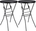 Cocktail Table 28in Folding Round High Top Indoor Outdoor by Home