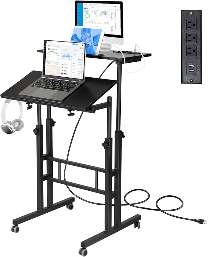 Hadulcet Mobile Standing Desk by Hadulcet