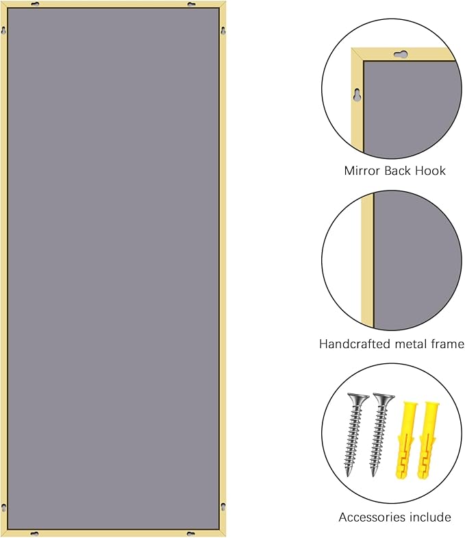 30x72inch Bathroom Mirror, Large Rectangular Wall Mirrors - Image 5