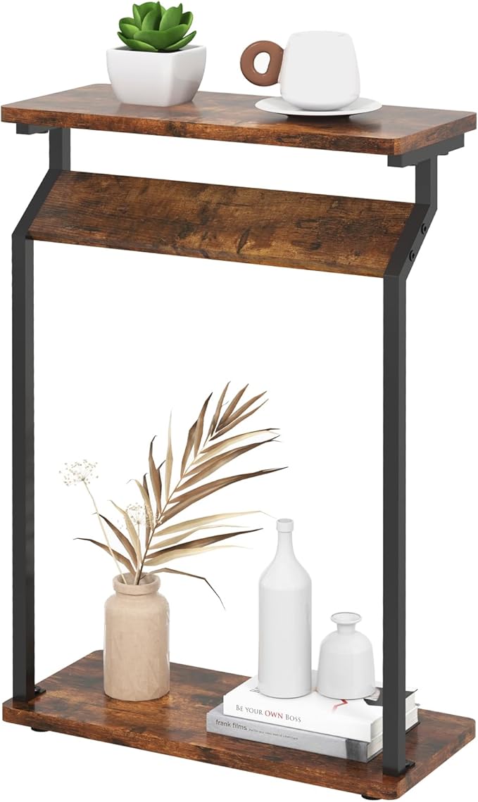 Narrow Side Table for Small Spaces, End Table for Couch, Slim Couch Tray Tables - Image 7
